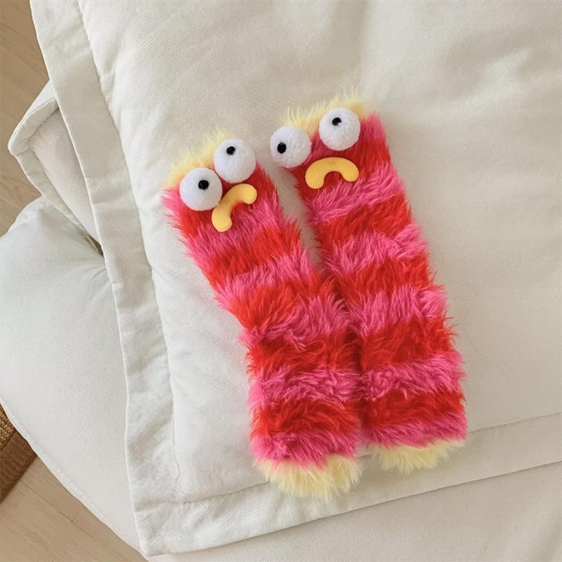 TFTSR Crazy Funny Fuzzy Silly Socks for Kids Women,Girls Fluffy Slipper Novelty Fun Socks,Boy Men Cute Cozy Soft Animal Socks - Image 2